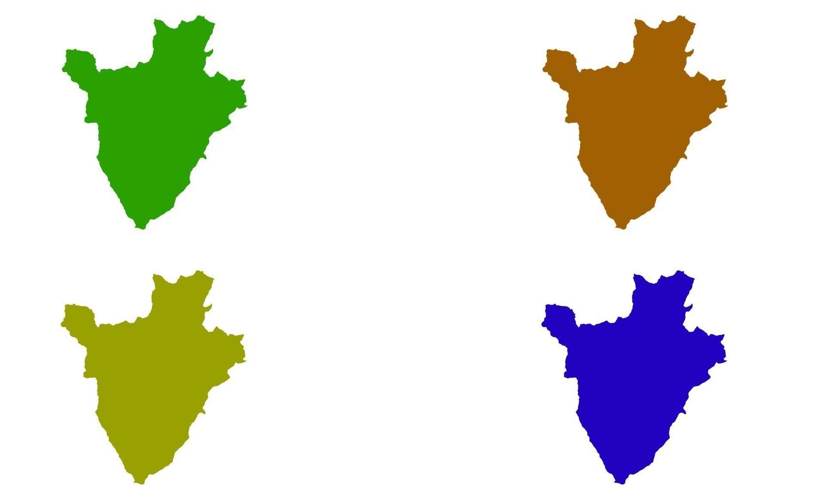 mappa silhouette del paese del burundi in africa orientale vettore