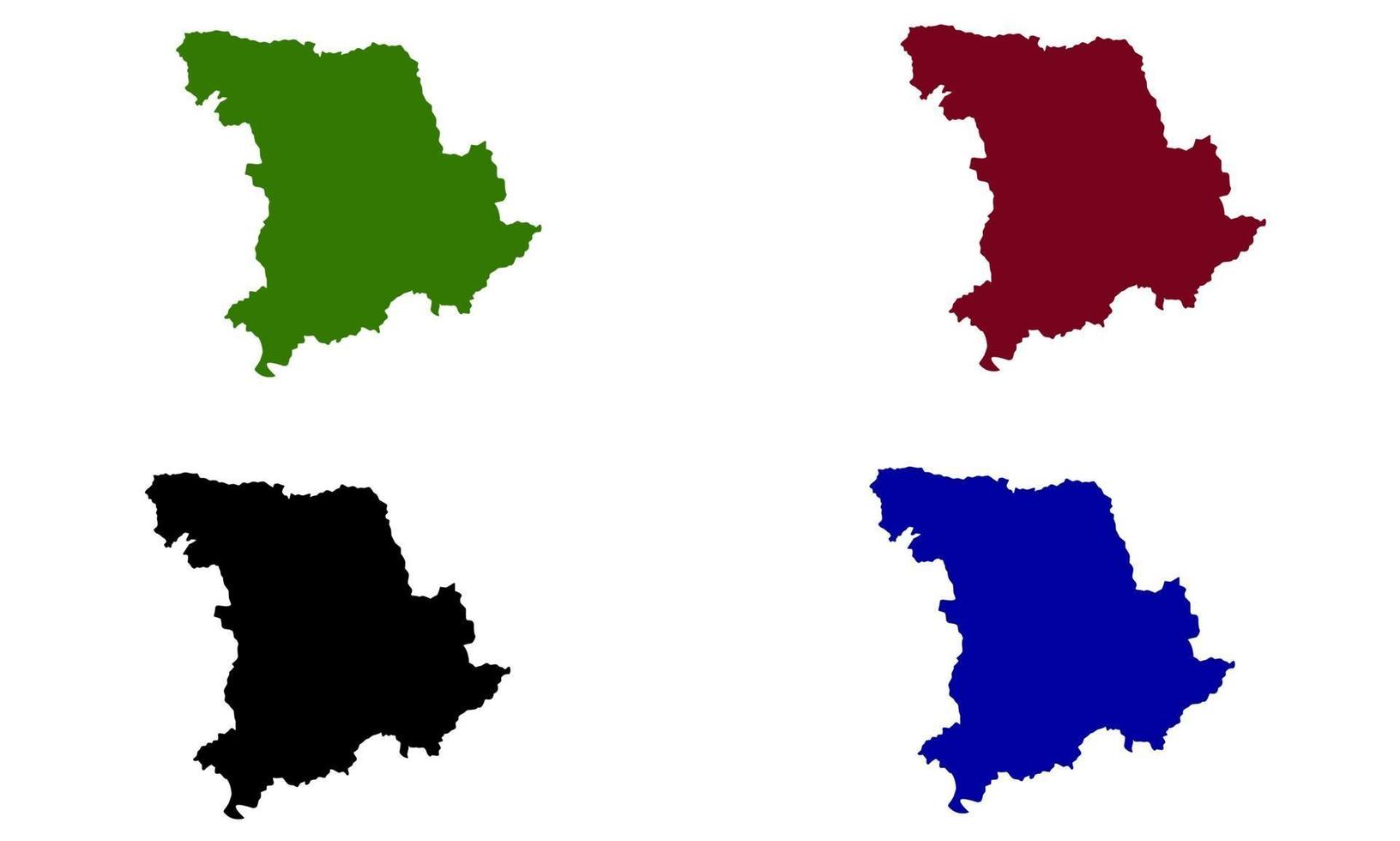 mappa silhouette della città di jeonju in corea del sud vettore