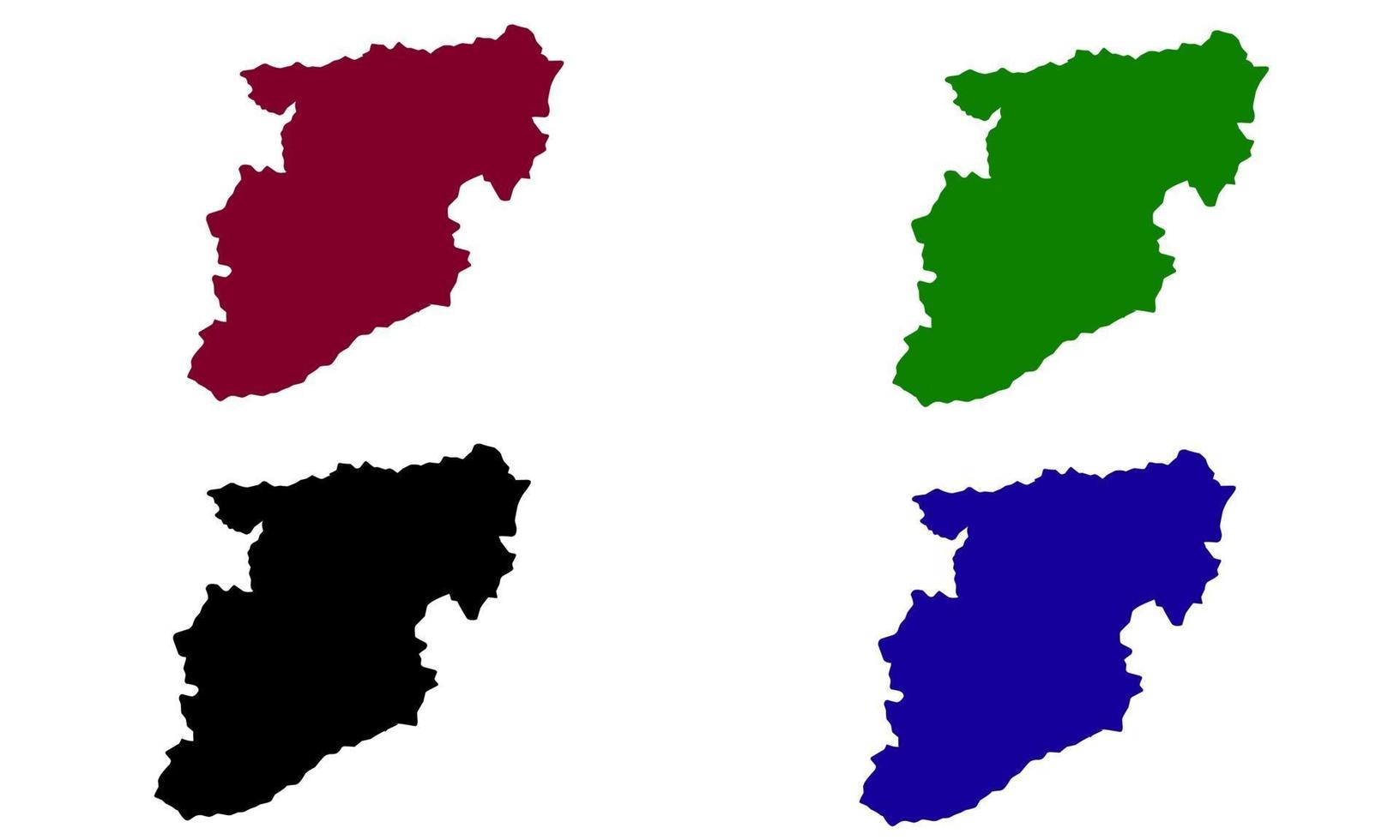 sagoma della mappa della città di viseu in portogallo vettore