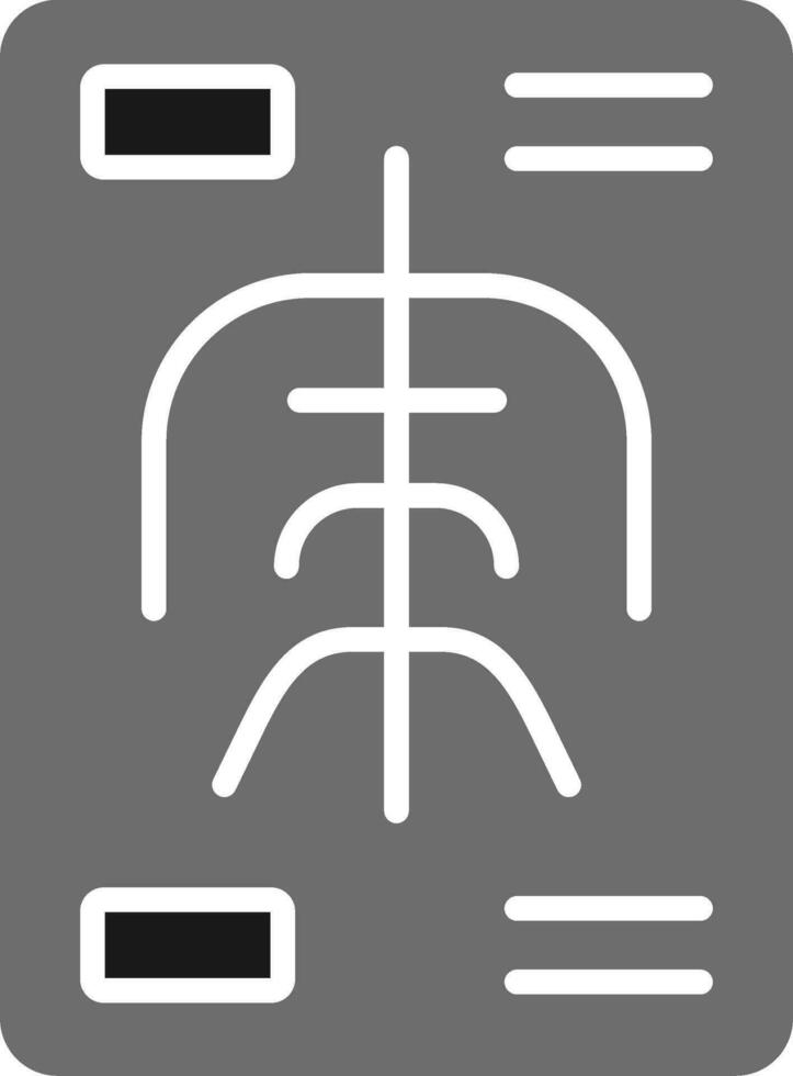 X raggi vettore icona