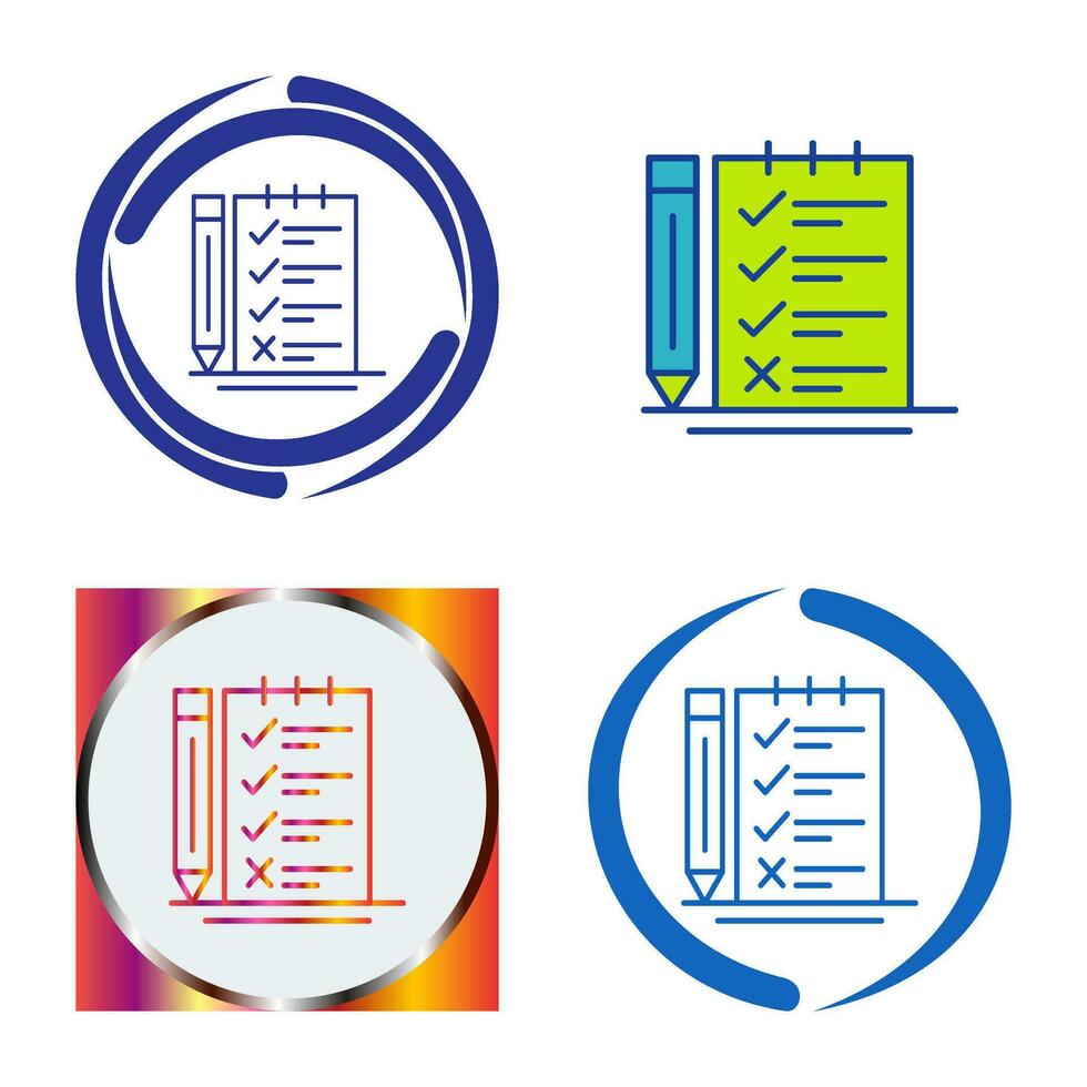 sondaggio lista di controllo vettore icona