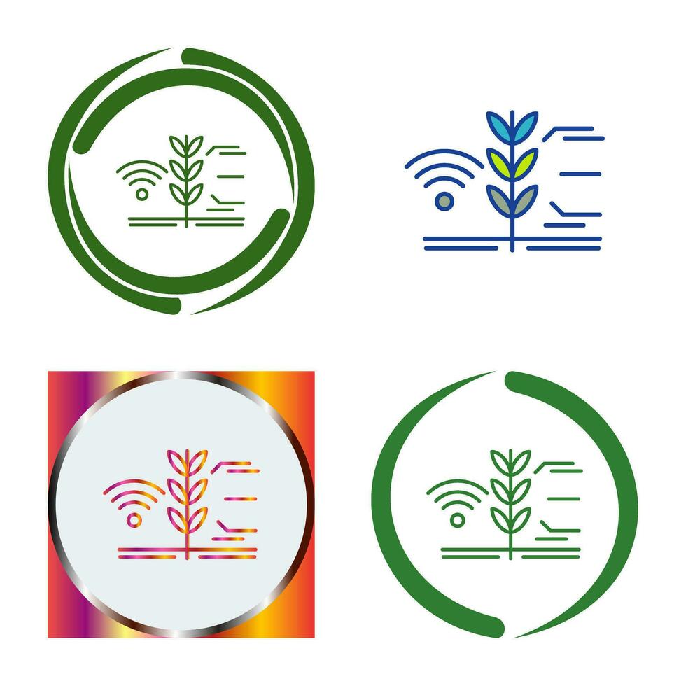 inteligente azienda agricola vettore icona