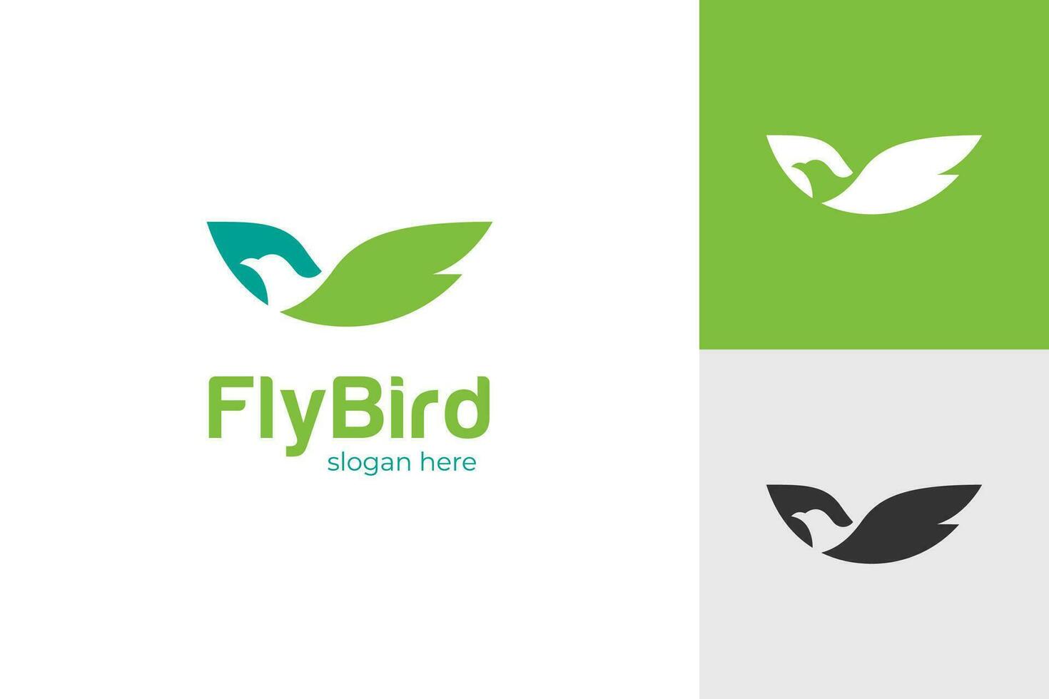 volante uccello logo icona design. volare falco, volare colomba uccello animale logo simbolo vettore