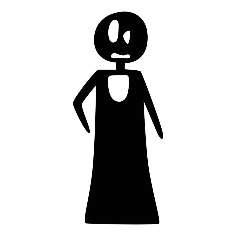 spaventoso ancora divertente, Halloween fantasma icona porta risata per il vita dell'aldilà vettore