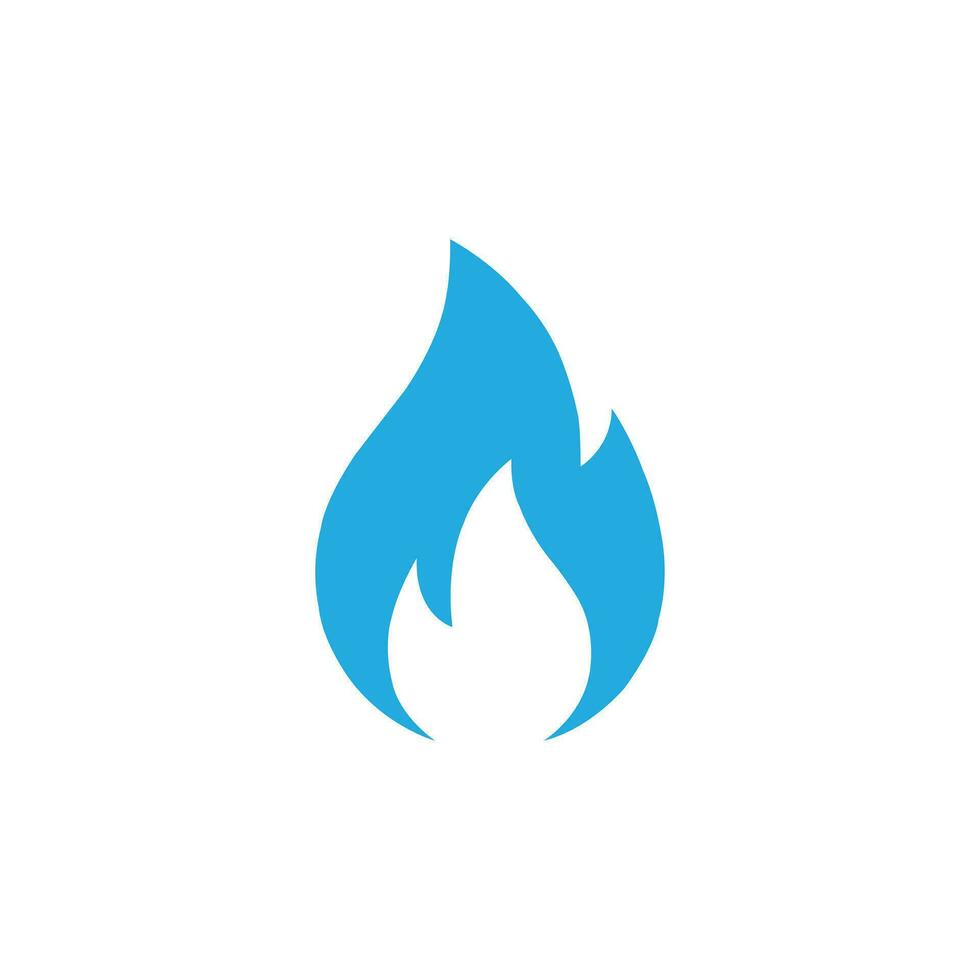 eps10 vettore fuoco cartello nel blu colore. illustrazione di fuoco fiamma icona isolato su bianca sfondo.