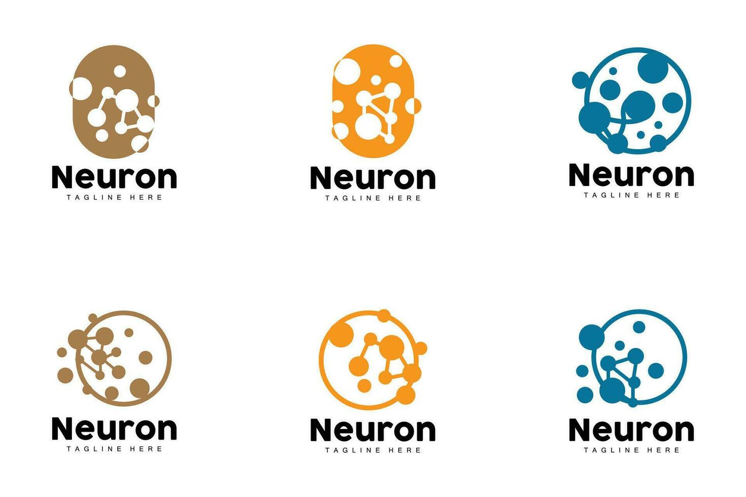 neurone logo, cel dna Rete vettore, e particella tecnologia, semplice illustrazione modello design vettore