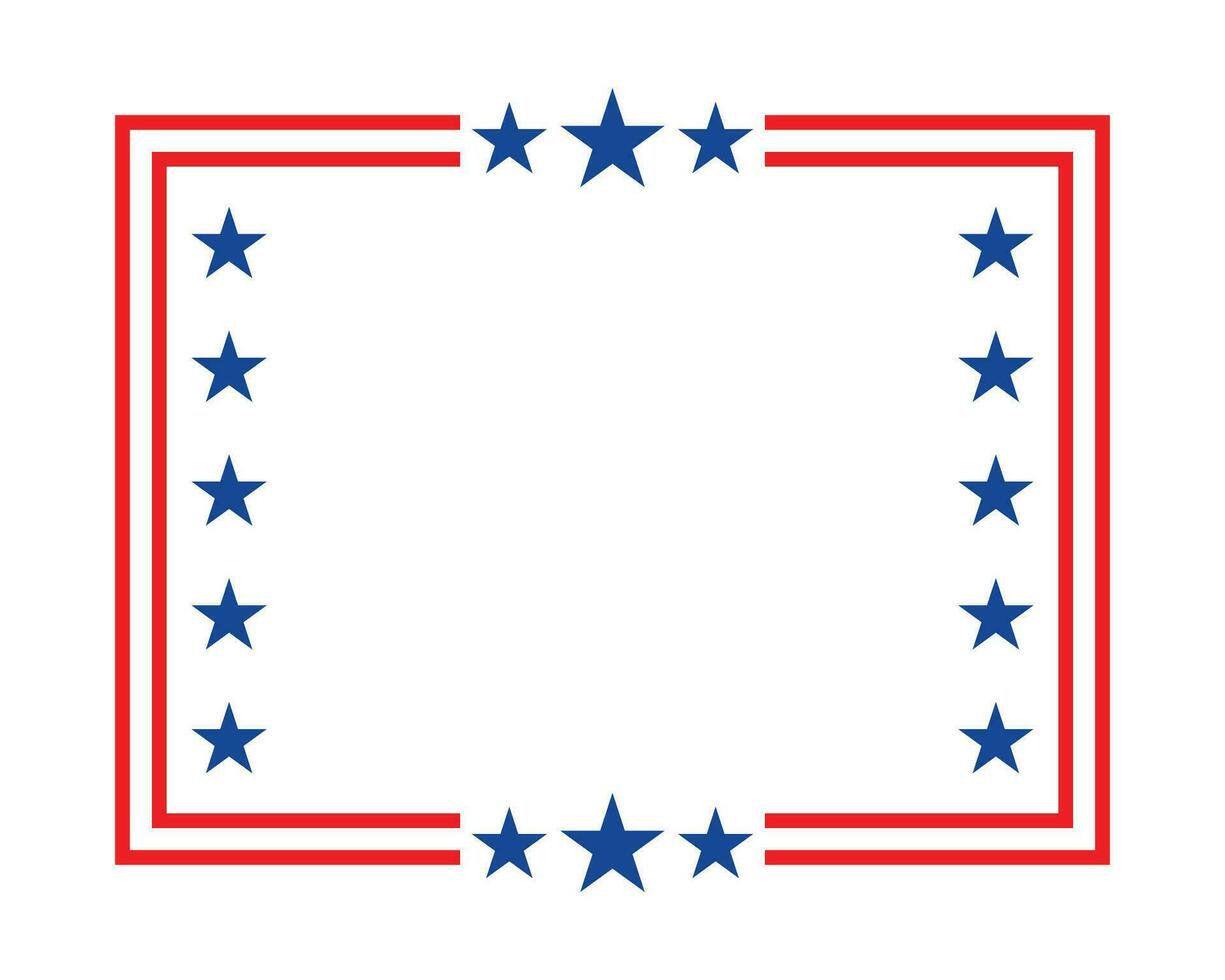 americano bandiera piazza telaio bandiera vettore. vettore