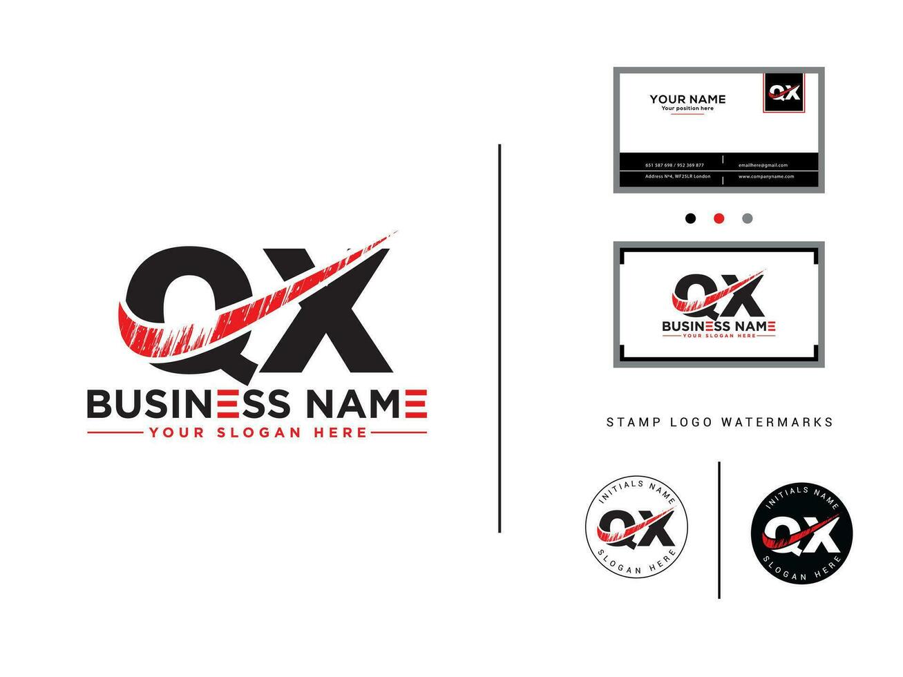 lusso qx reale spazzola logo, disegno qx logo lettera spazzola lettera per memorizzare vettore