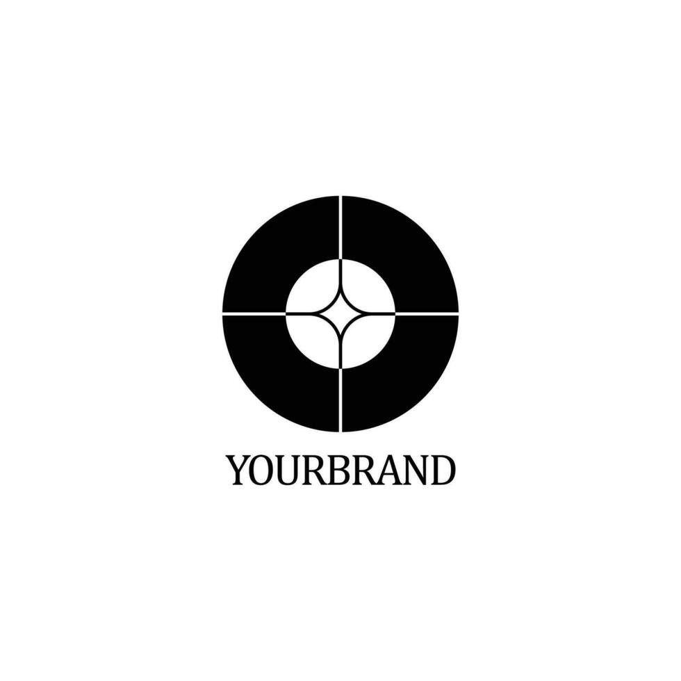 elegante nero silhouette vettore astratto geometrico aziendale logo icona concetto design