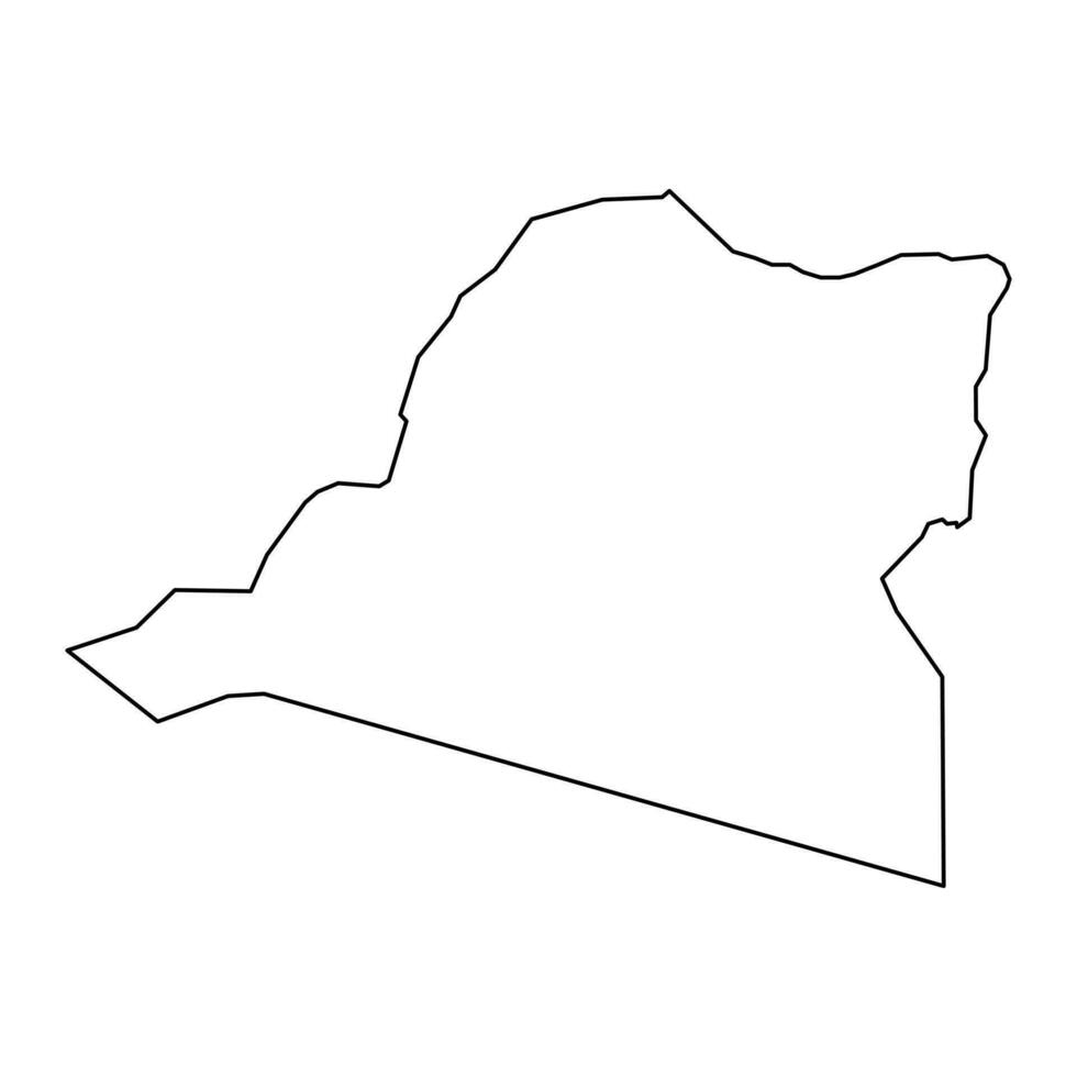 adrar Provincia carta geografica, amministrativo divisione di Algeria. vettore