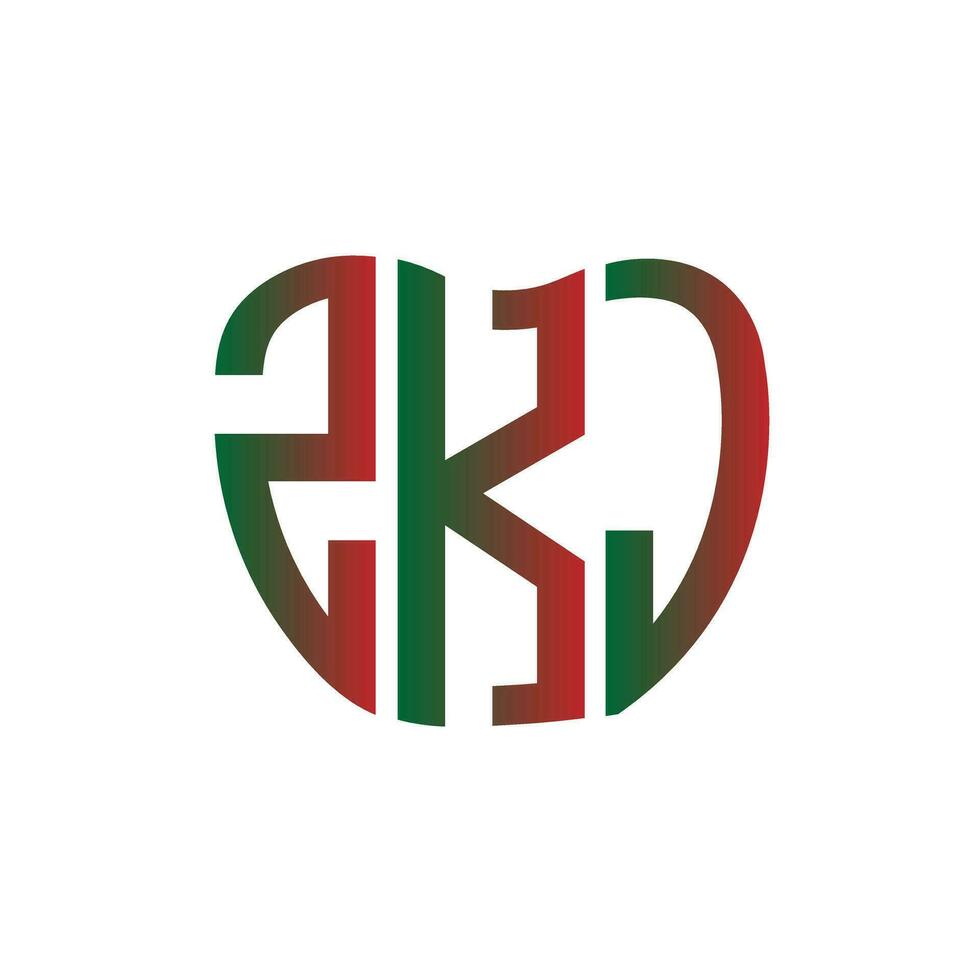zkj lettera logo creativo design. zkj unico design. vettore