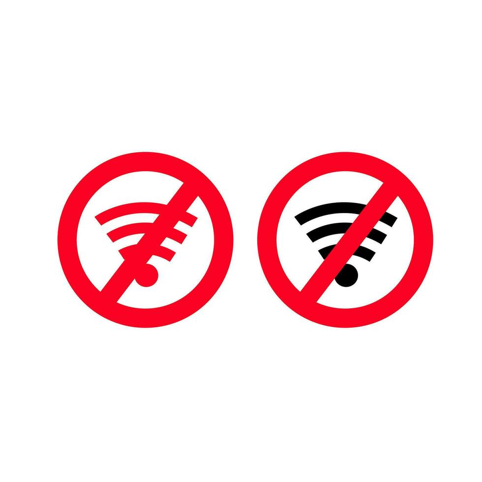 no Wi-Fi cartello, no Wi-Fi la zona vettore