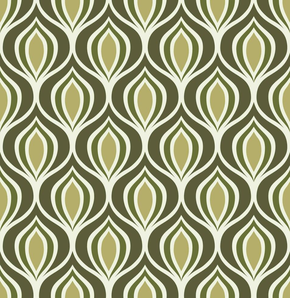 beige vettore senza soluzione di continuità sfondo con leggero verde e verde astratto figure nel arte deco stile