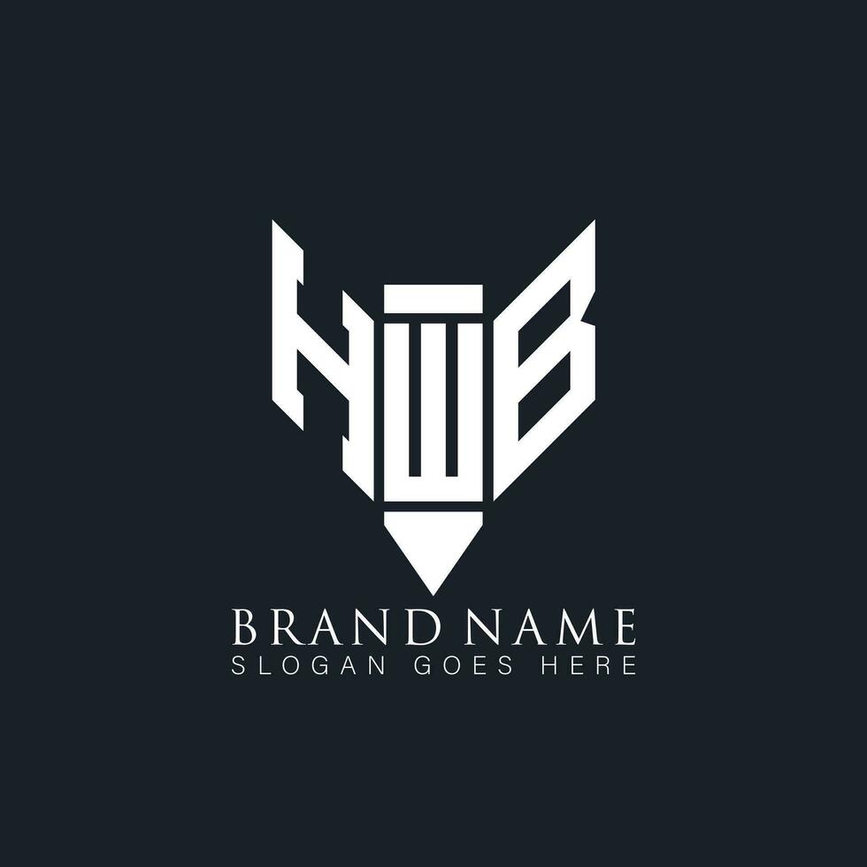 hwb lettera logo. hwb creativo monogramma iniziali lettera logo concetto. hwb unico moderno piatto astratto vettore lettera logo design.