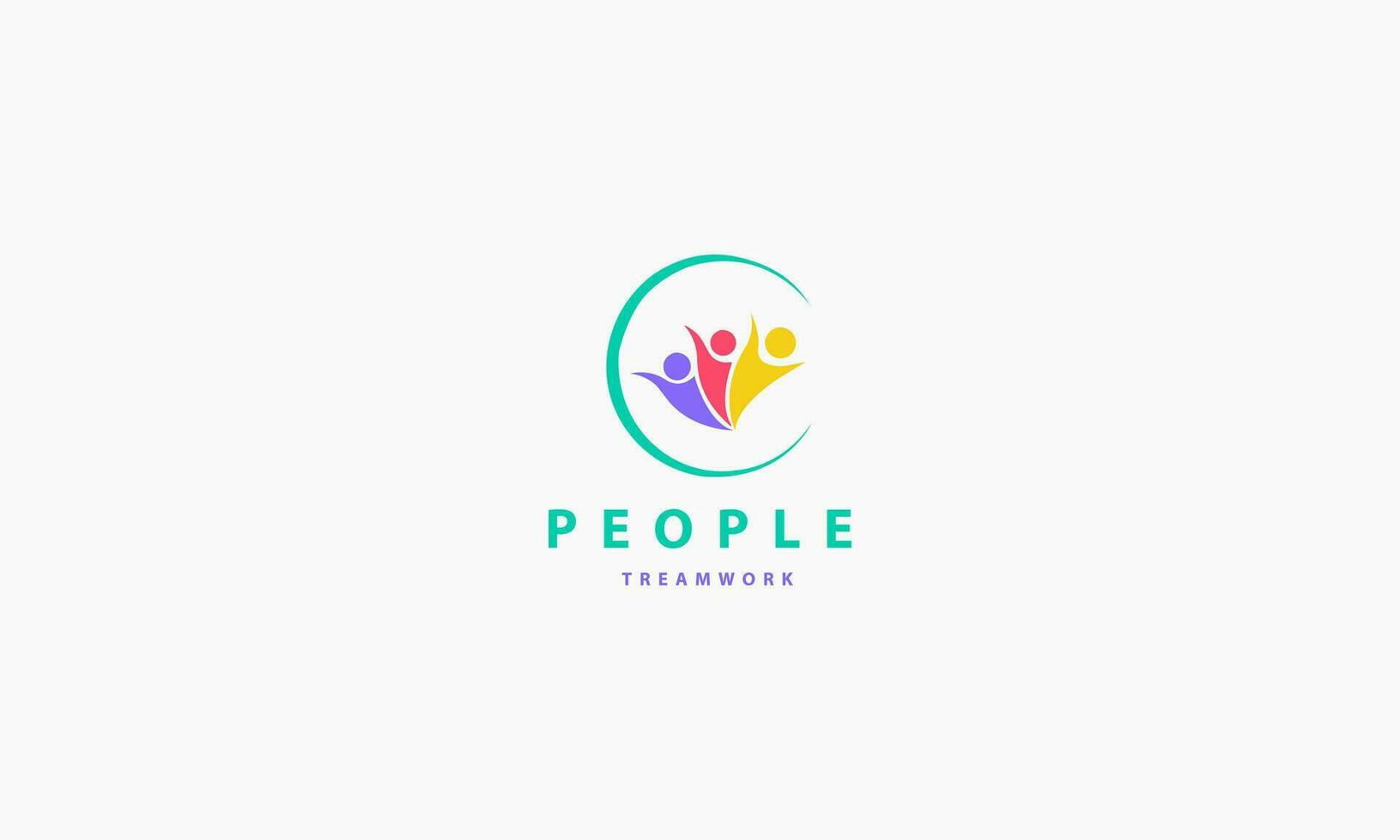 collegamento persone logo design modello vettore