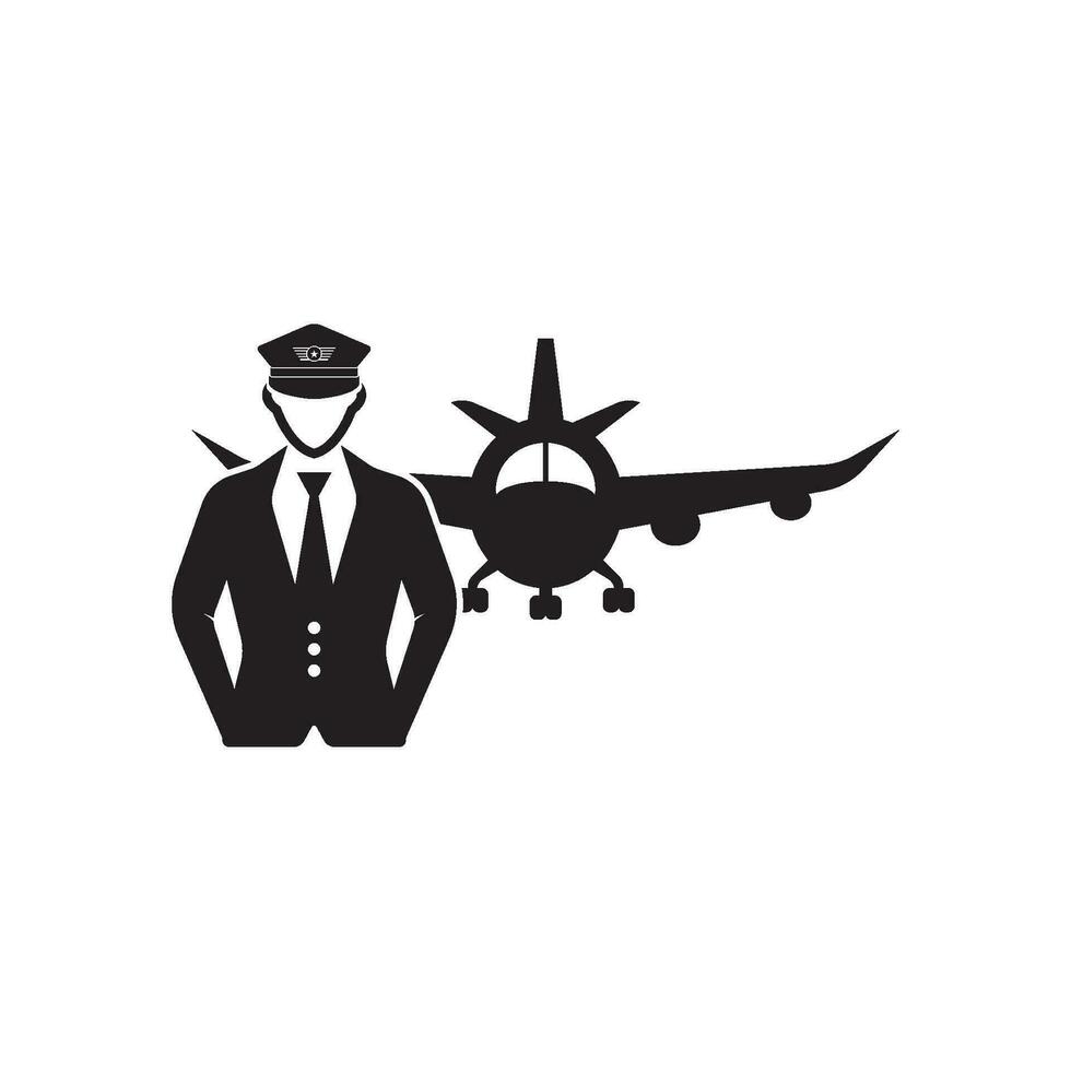 pilota icona logo vettore design modello illustrazione