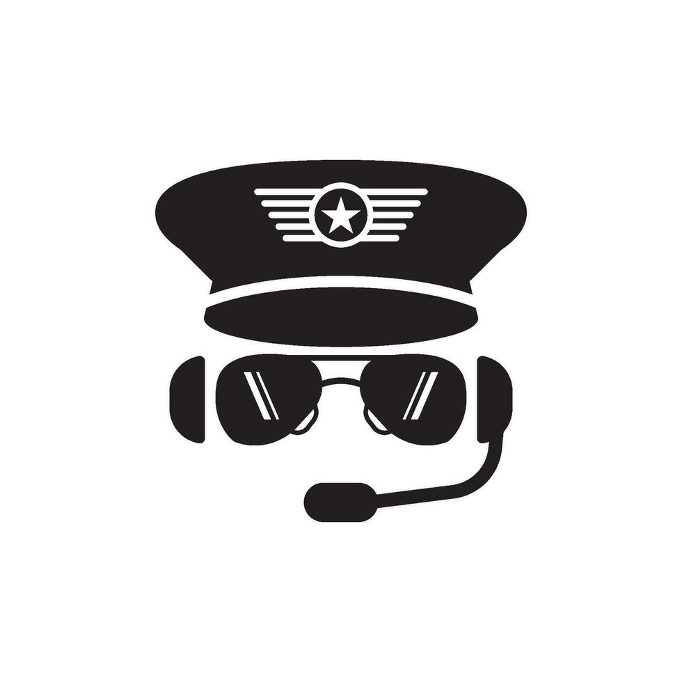 pilota icona logo vettore design modello illustrazione
