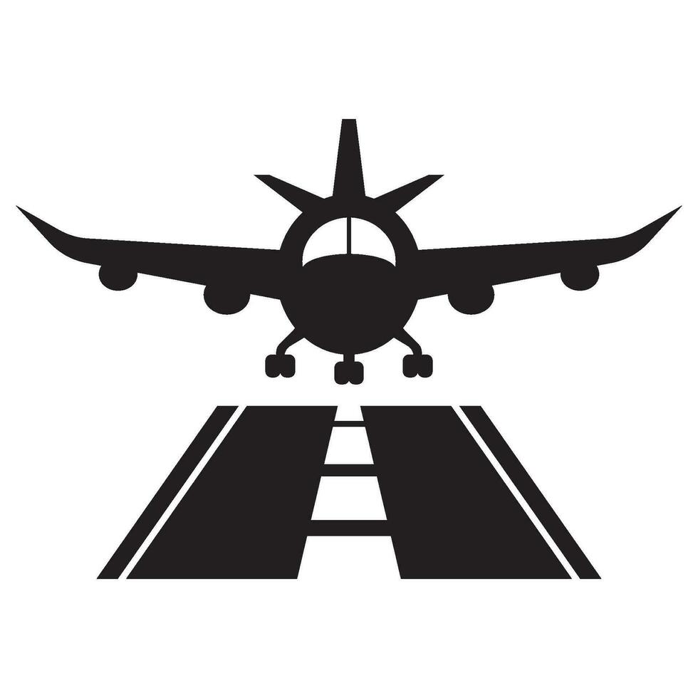 aeroporto icona logo vettore design modello illustrazione