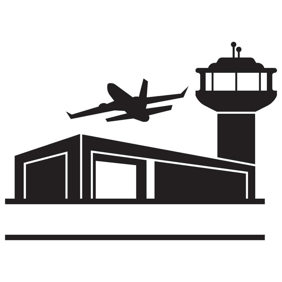 aeroporto icona logo vettore design modello illustrazione