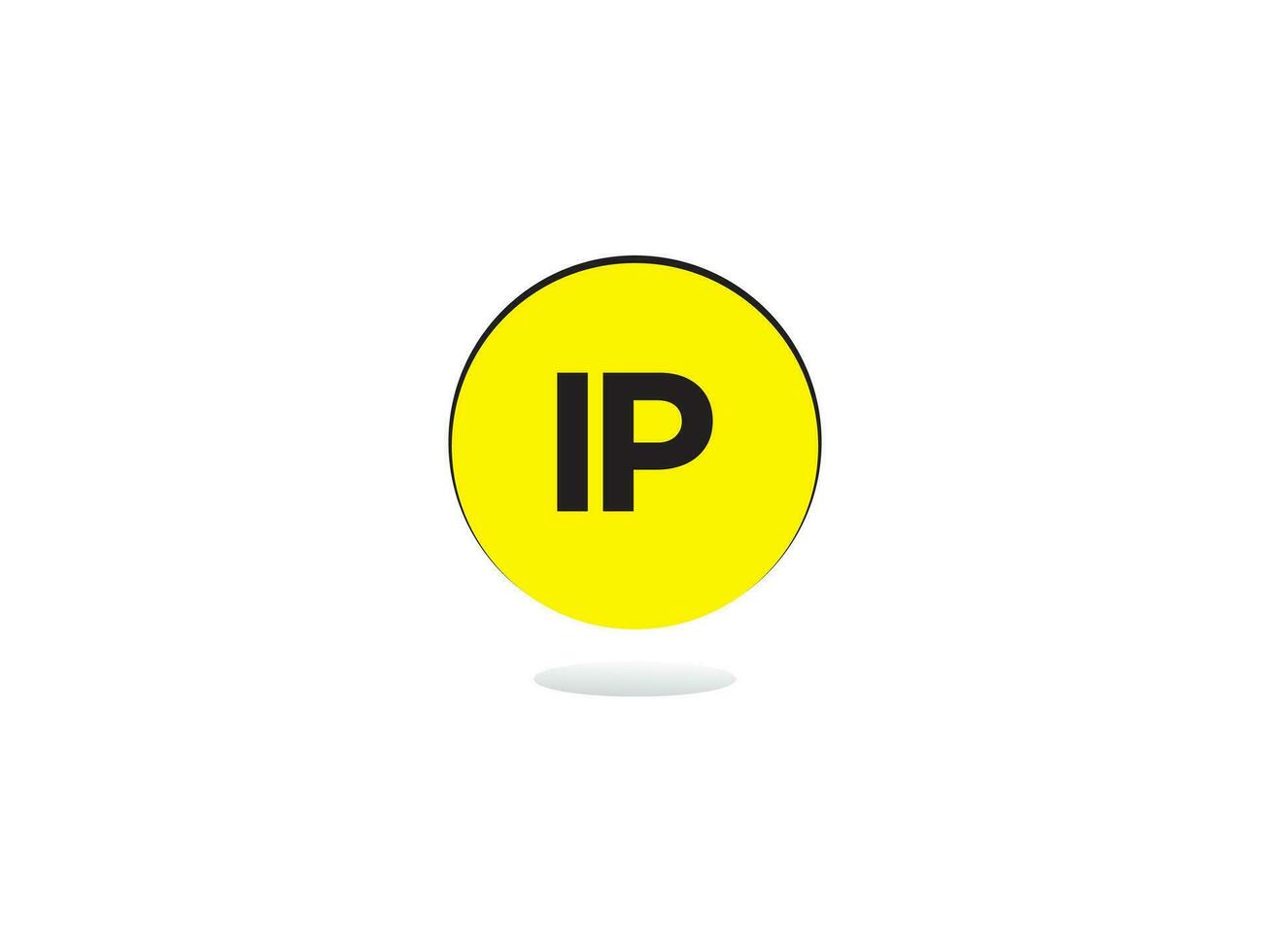lusso ip lettera logo, attività commerciale ip logo icona vettore azione