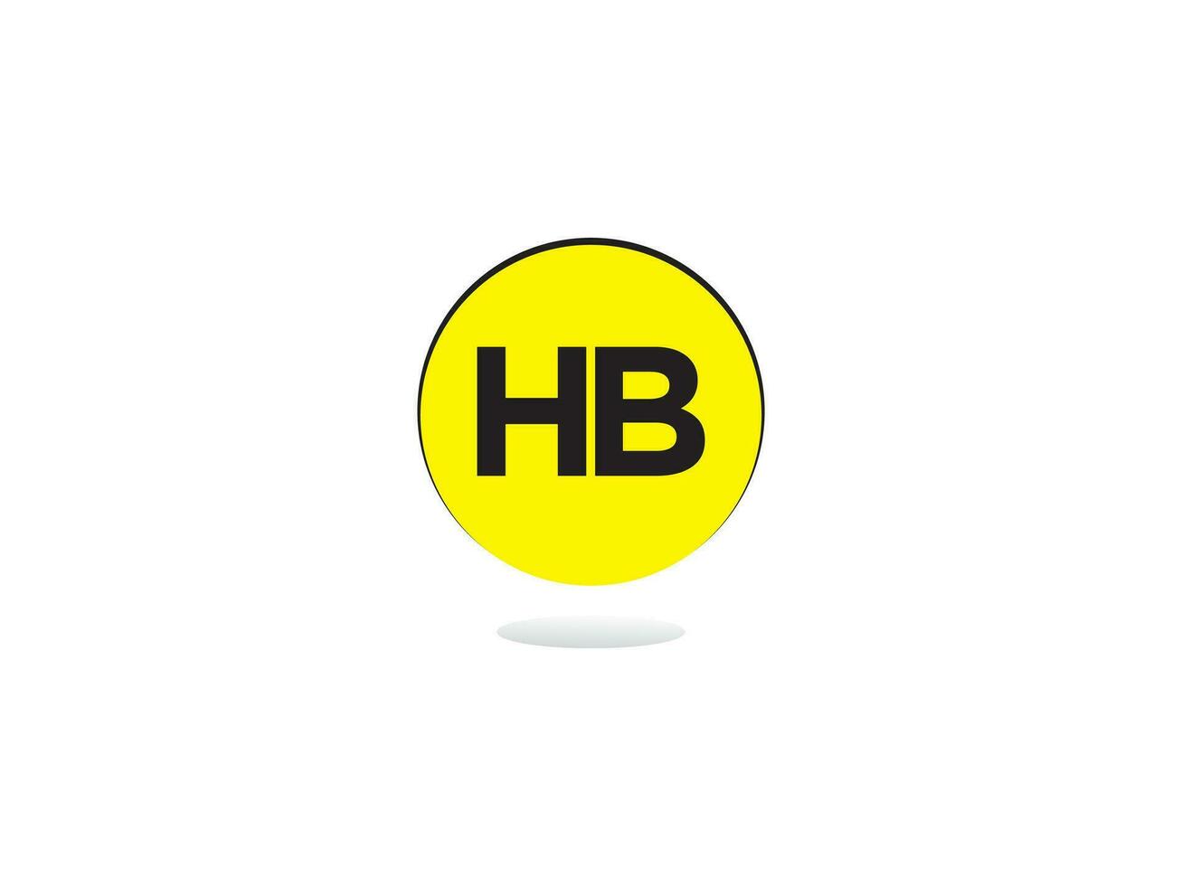 tipografia hb logo, creativo hb lettera logo modello vettore