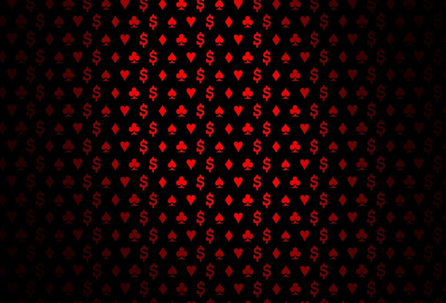 modello vettoriale rosso scuro con il simbolo delle carte.