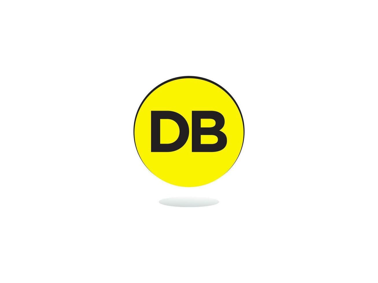 creativo db bd logo lettera vettore icona per negozio