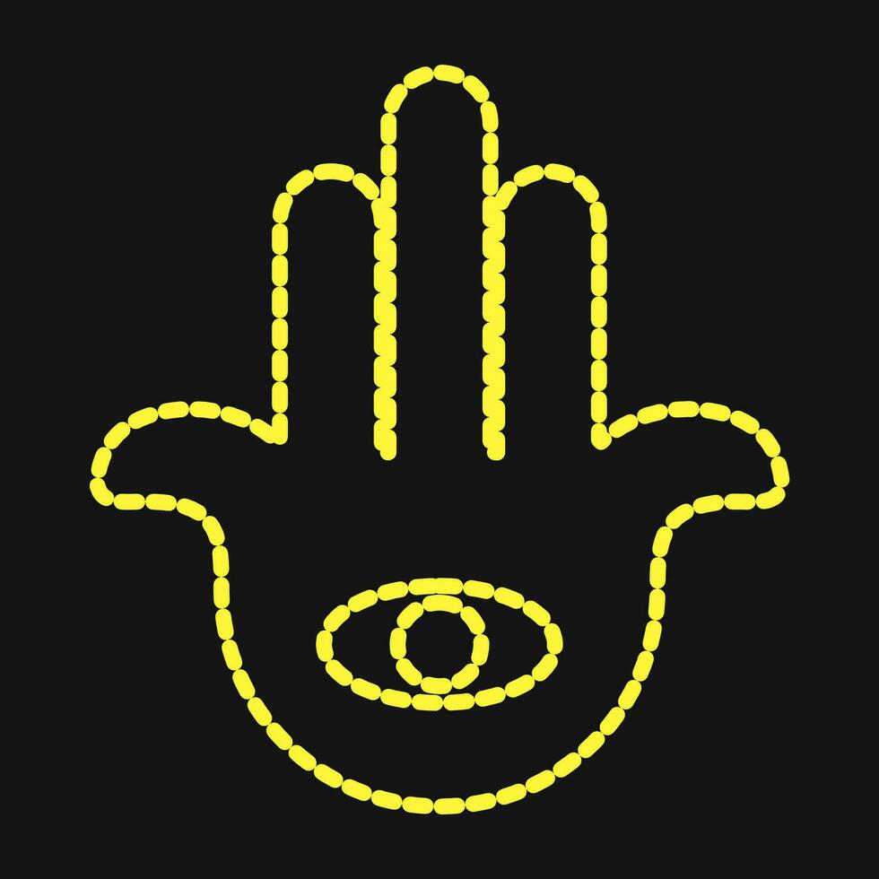 icona hamsa. Diwali celebrazione elementi. icone nel tratteggiata stile. bene per stampe, manifesti, logo, decorazione, infografica, eccetera. vettore