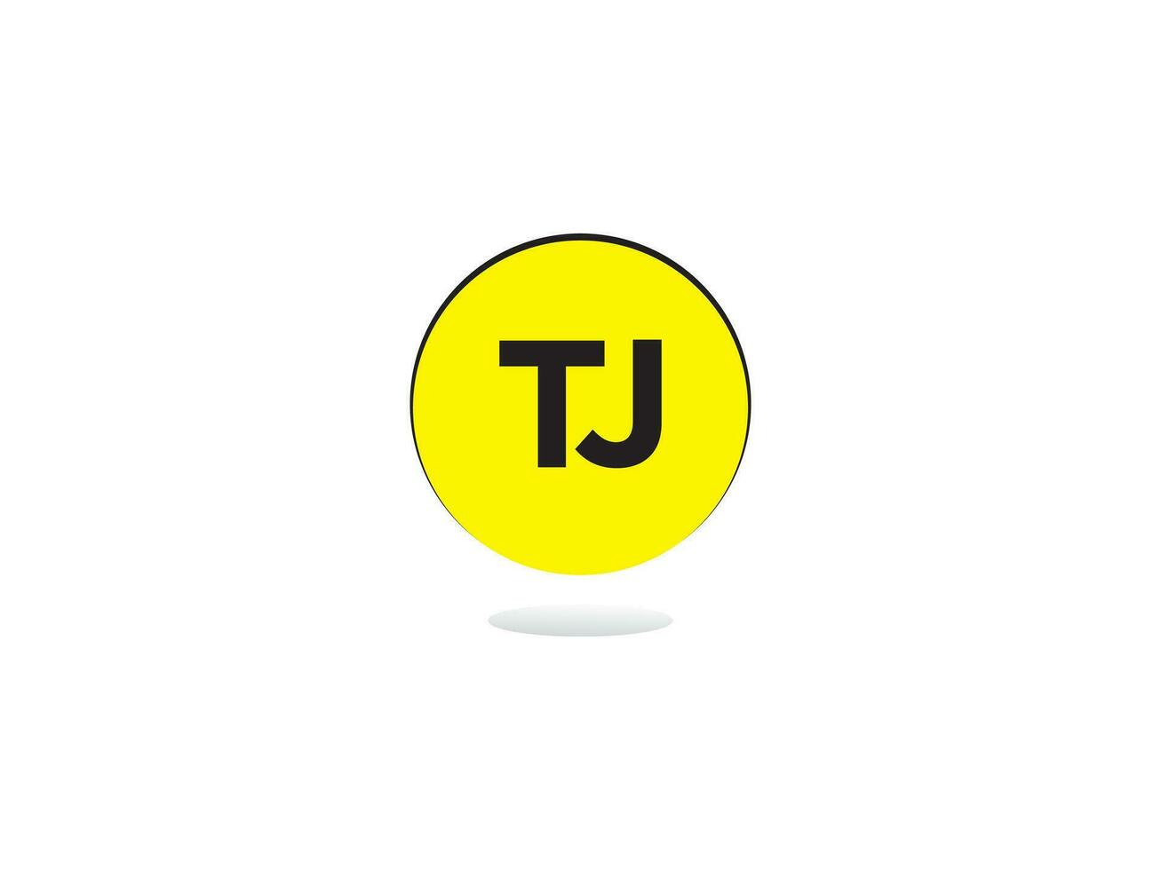 moderno tj logo icona, iniziale cerchio tj logo lettera vettore