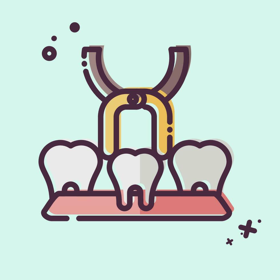 icona dente extra. relazionato per dentista simbolo. mbe stile. semplice design modificabile. semplice illustrazione vettore