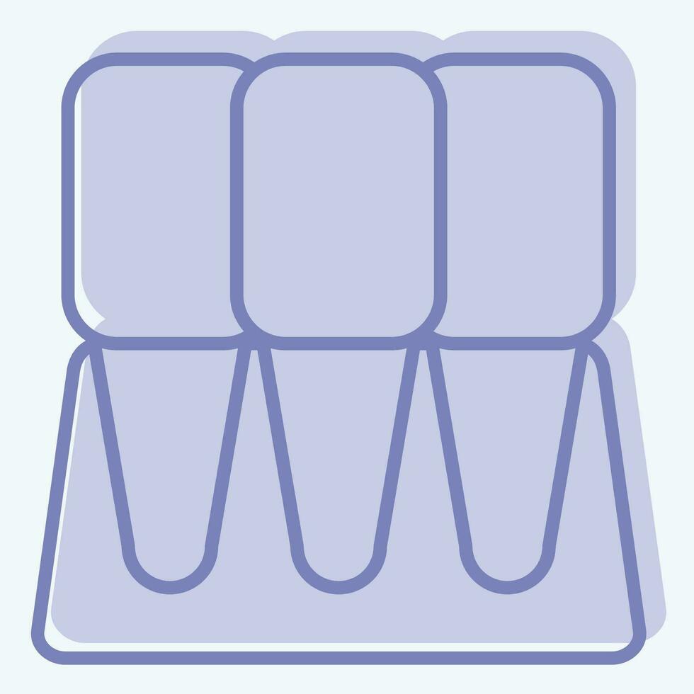 icona incisivo. relazionato per dentista simbolo. Due tono stile. semplice design modificabile. semplice illustrazione vettore