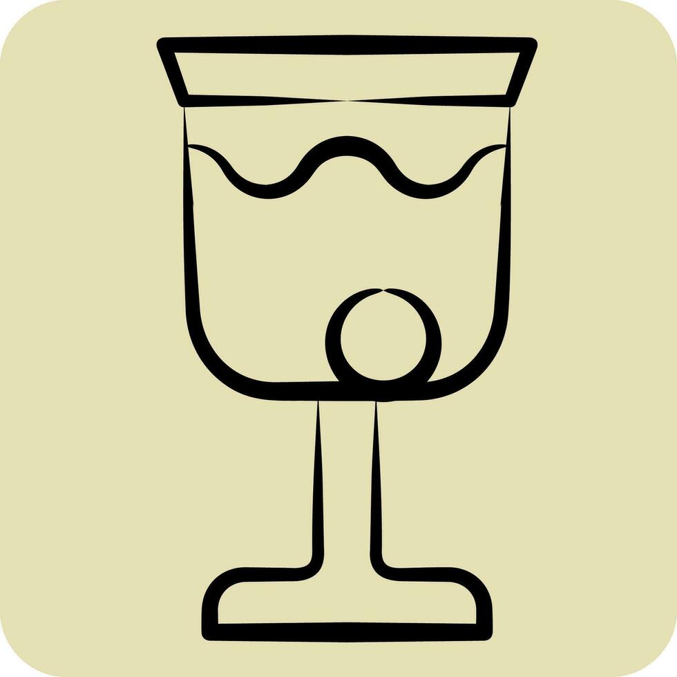 icona vino. relazionato per veleno simbolo. mano disegnato stile. semplice design modificabile. semplice illustrazione vettore