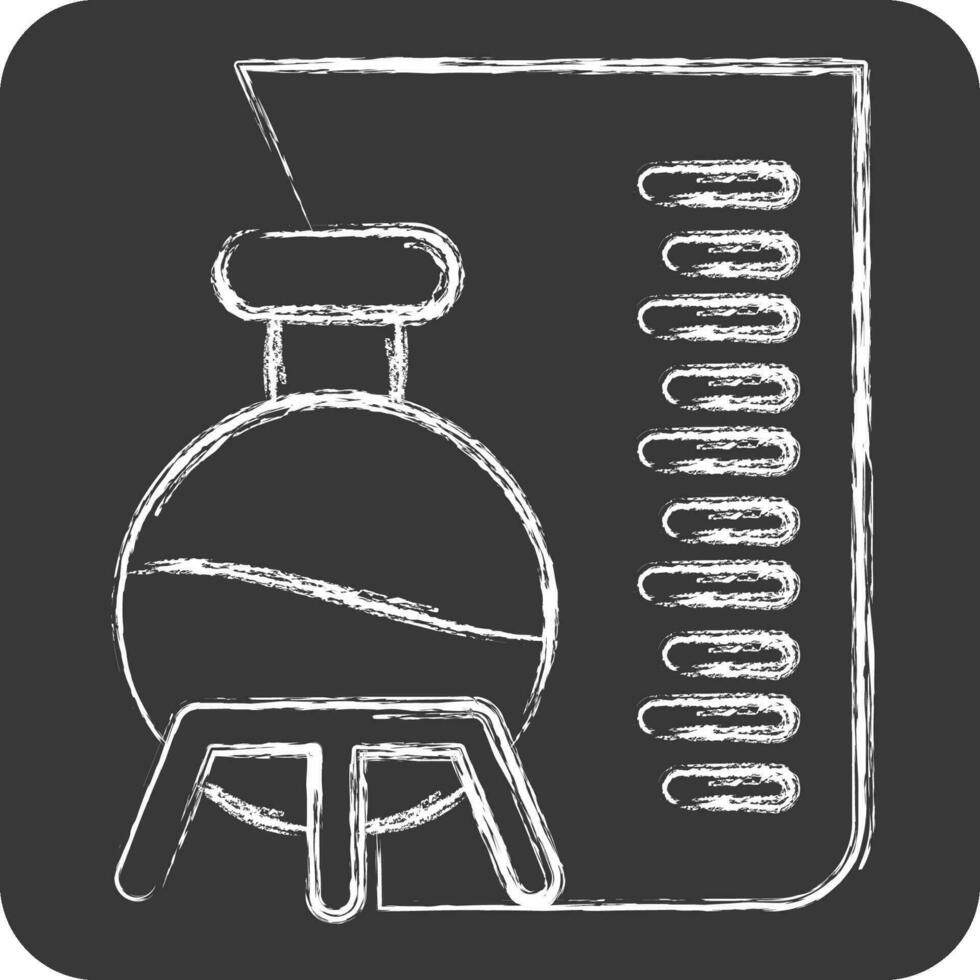 icona laboratorio. relazionato per veleno simbolo. gesso stile. semplice design modificabile. semplice illustrazione vettore