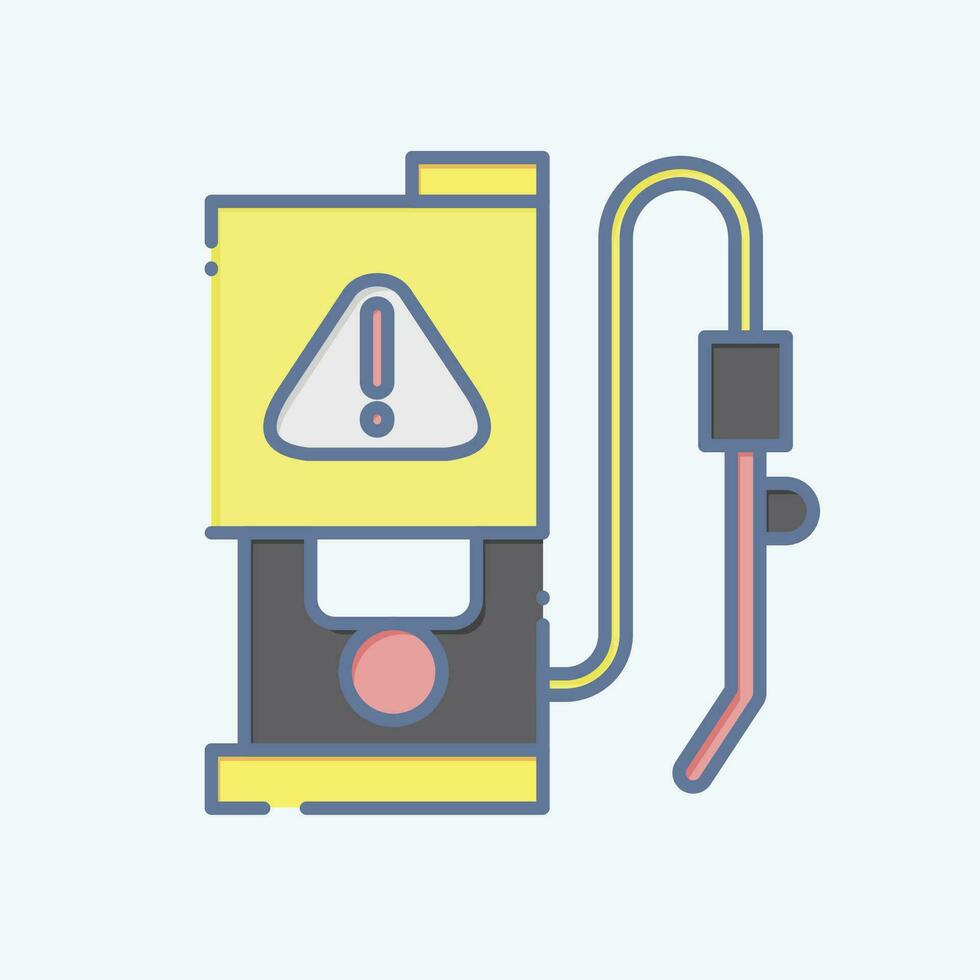 icona sterminatore. relazionato per veleno simbolo. scarabocchio stile. semplice design modificabile. semplice illustrazione vettore