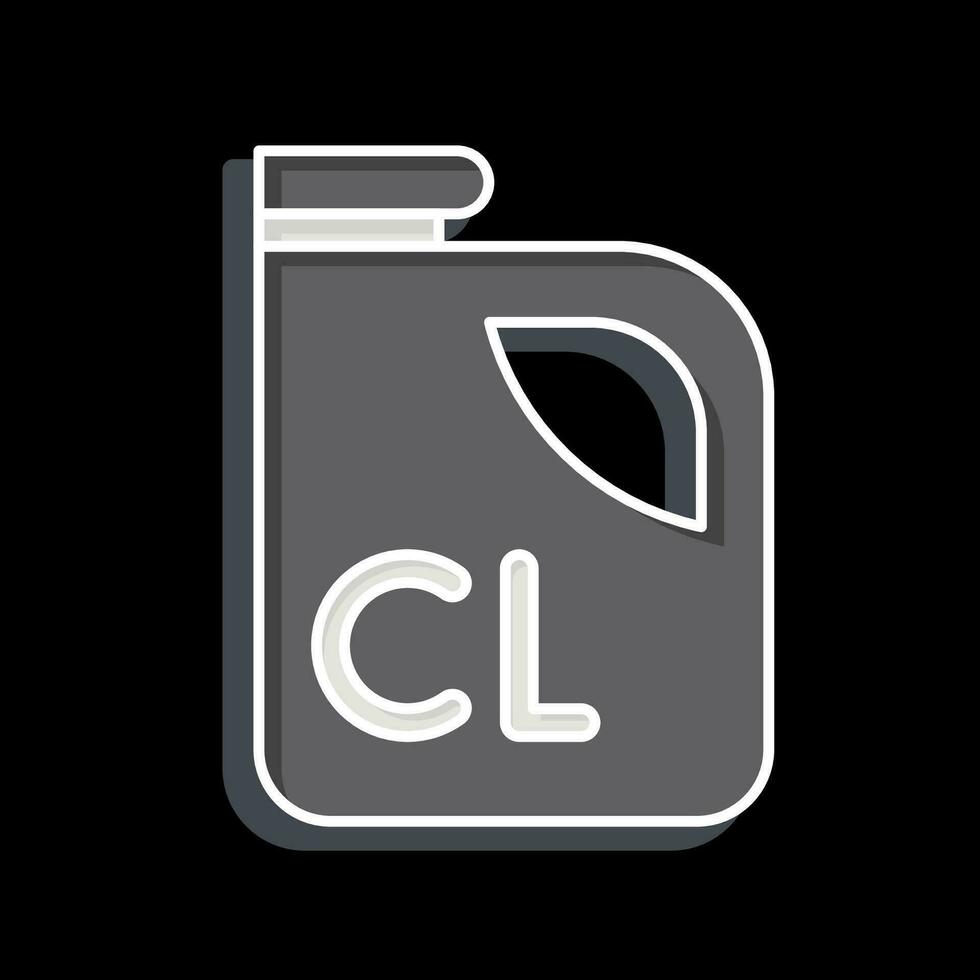 icona cloro. relazionato per veleno simbolo. lucido stile. semplice design modificabile. semplice illustrazione vettore