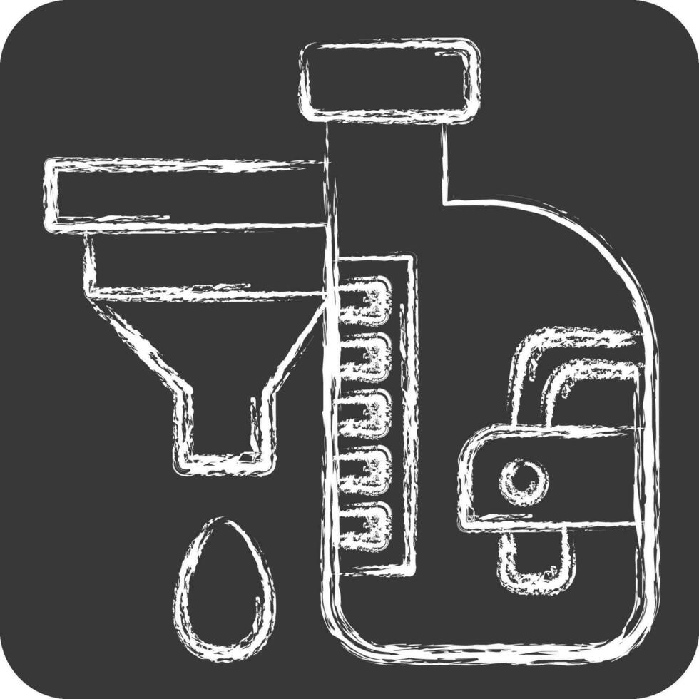 icona automatico trasmissione fluido. relazionato per auto Manutenzione simbolo. gesso stile. semplice design modificabile. semplice illustrazione vettore