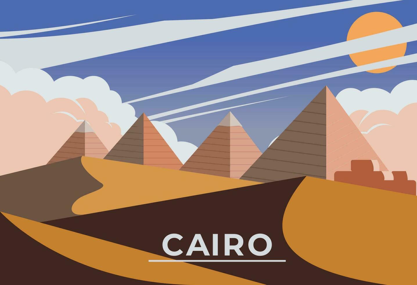 Cairo Egitto sfondo vettore