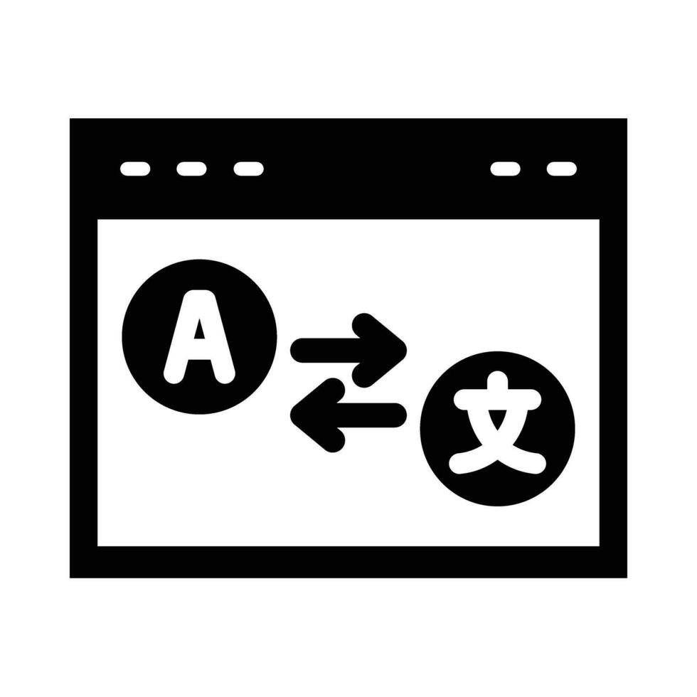 traduttore vettore glifo icona per personale e commerciale uso.
