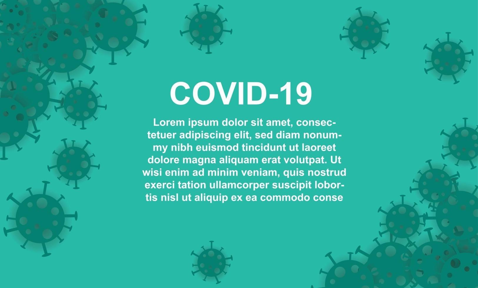 covid-19, sfondo di coronavirus. focolaio del virus. vettore