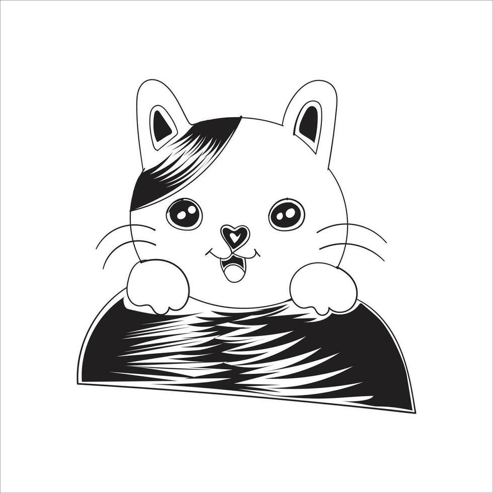 cartone animato gattino vettore illustrazione design