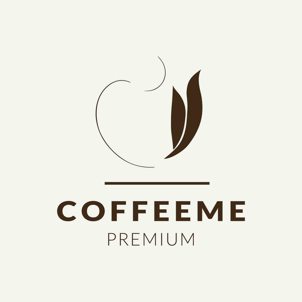 caffè tazza vettore logo design modello. premio caffè negozio logo
