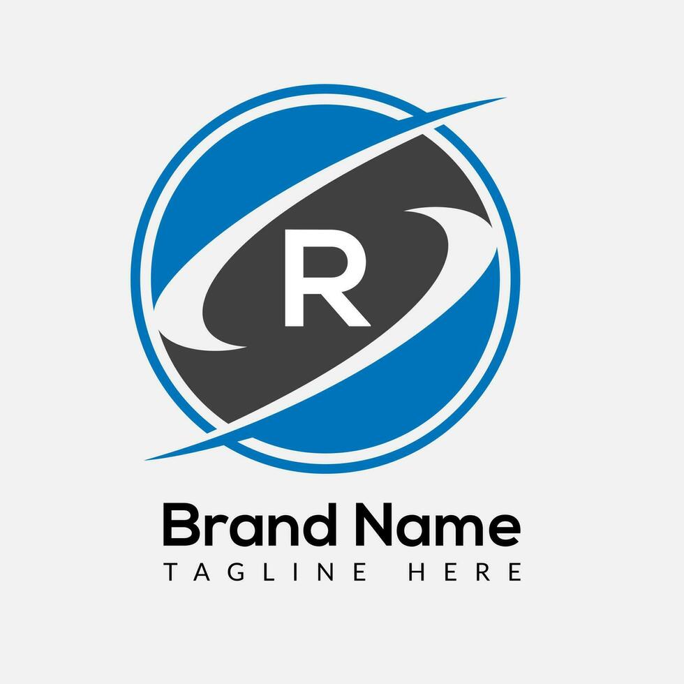 astratto r lettera moderno iniziale segni di lettere logo design vettore