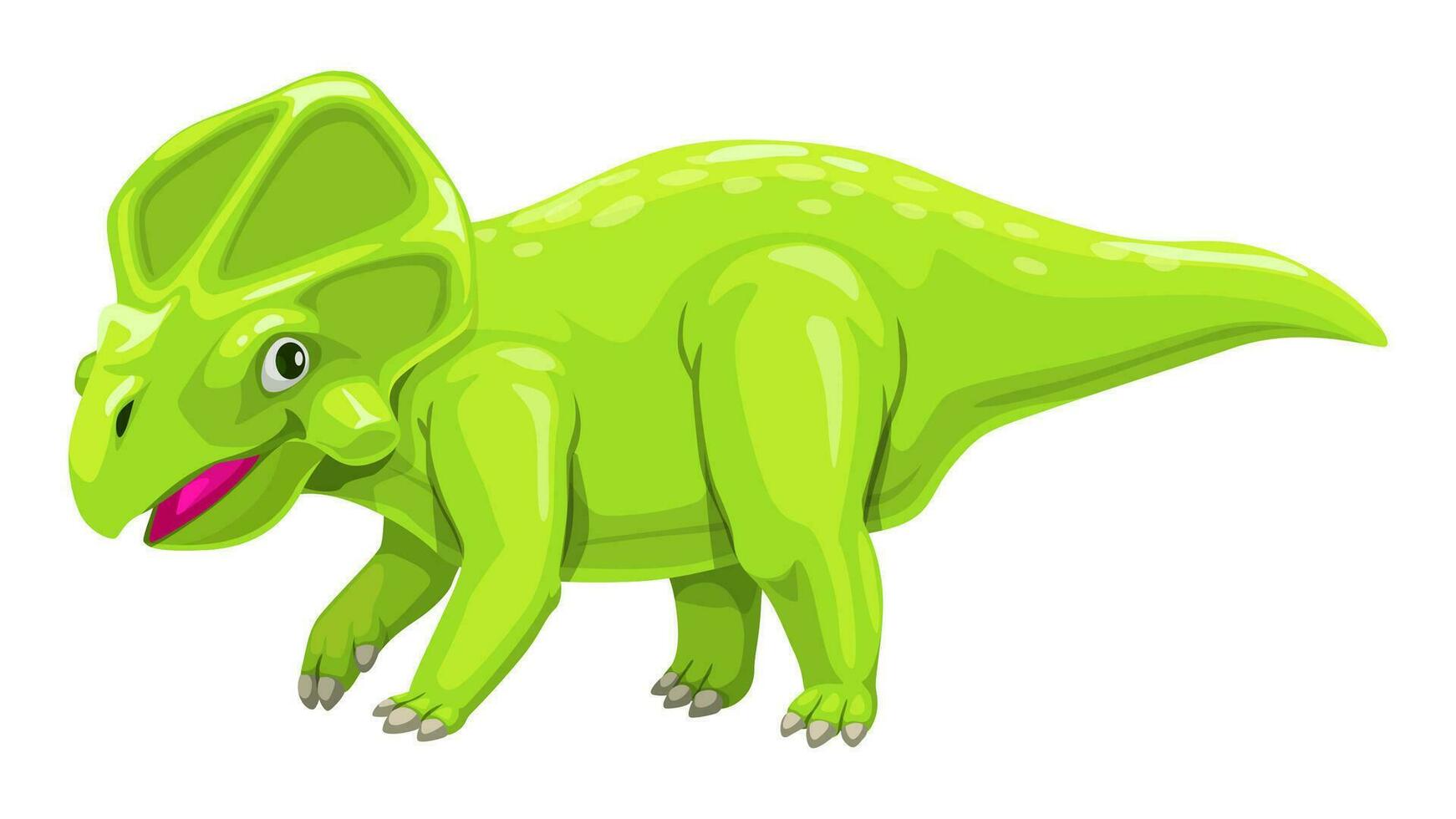protoceratopo dinosauro cartone animato carattere, bambini giocattolo vettore