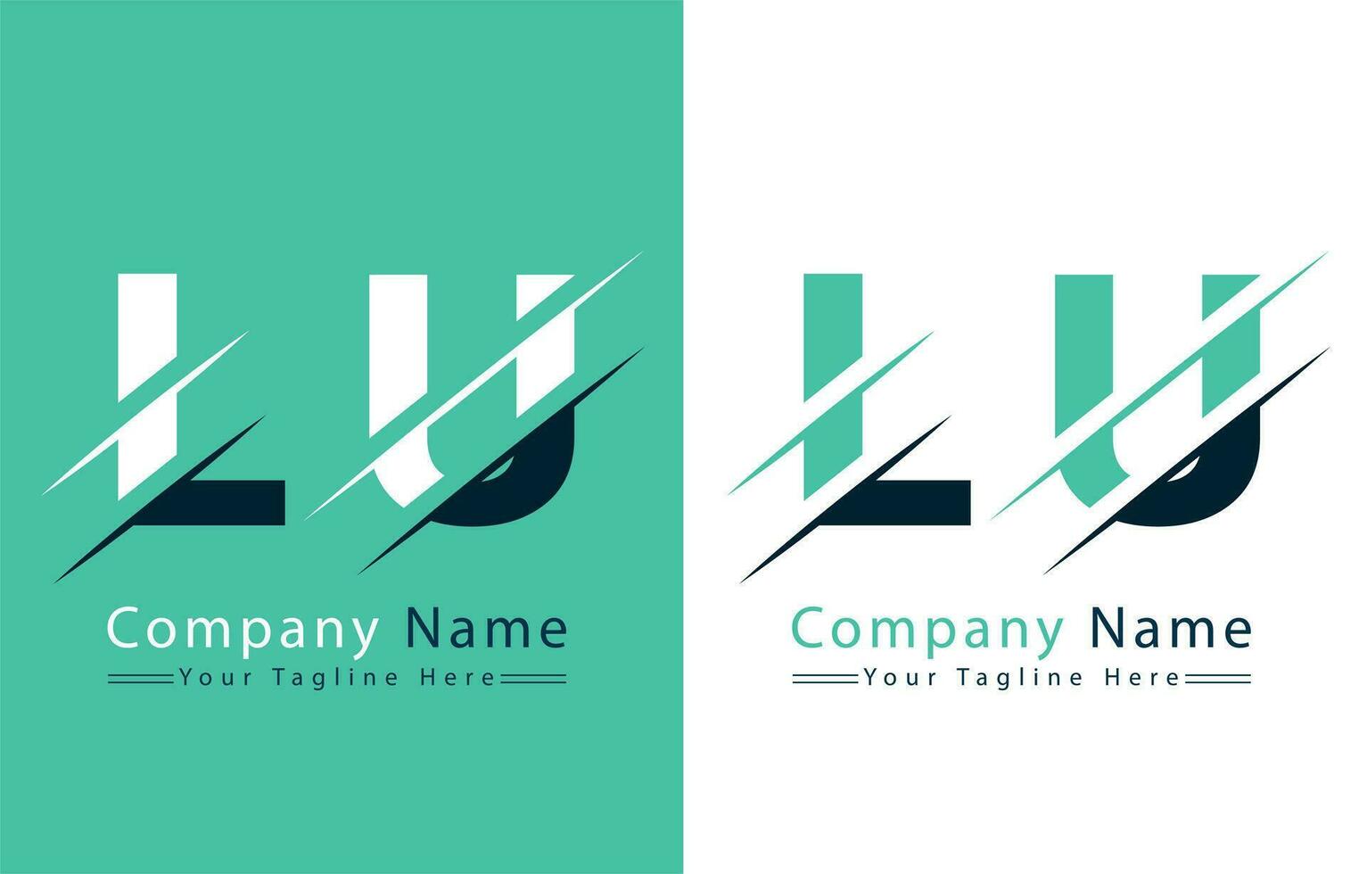 lu lettera logo design concetto. vettore logo illustrazione