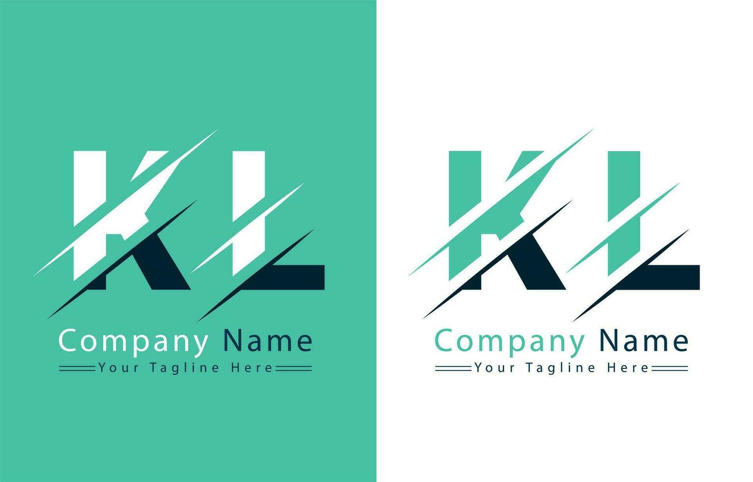 kl lettera logo design concetto. vettore logo illustrazione