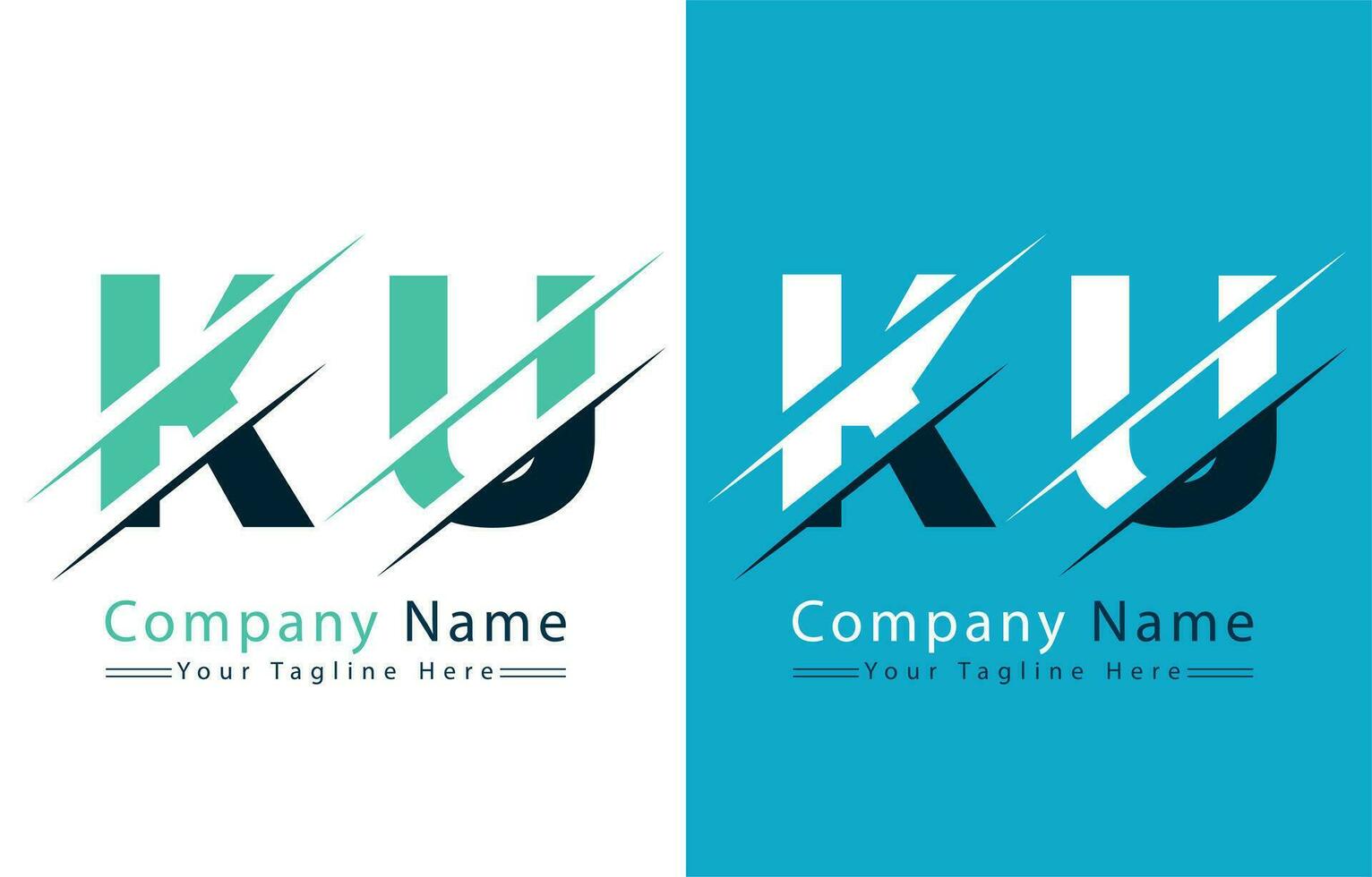 ku lettera logo vettore design modello elementi