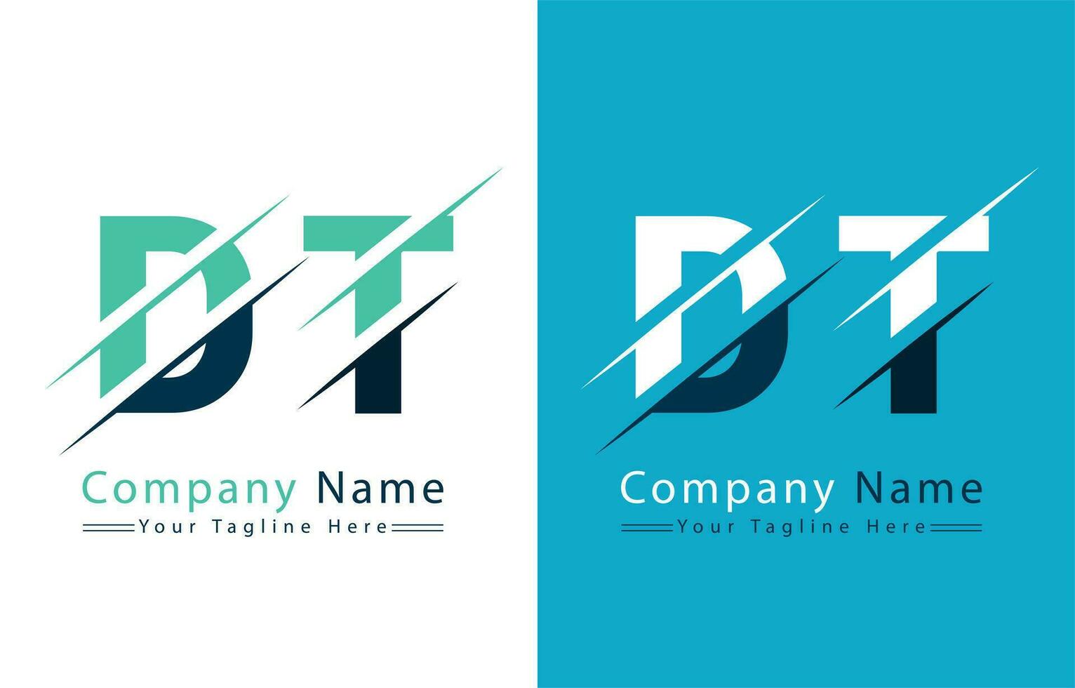 dt lettera logo design modello. vettore logo illustrazione