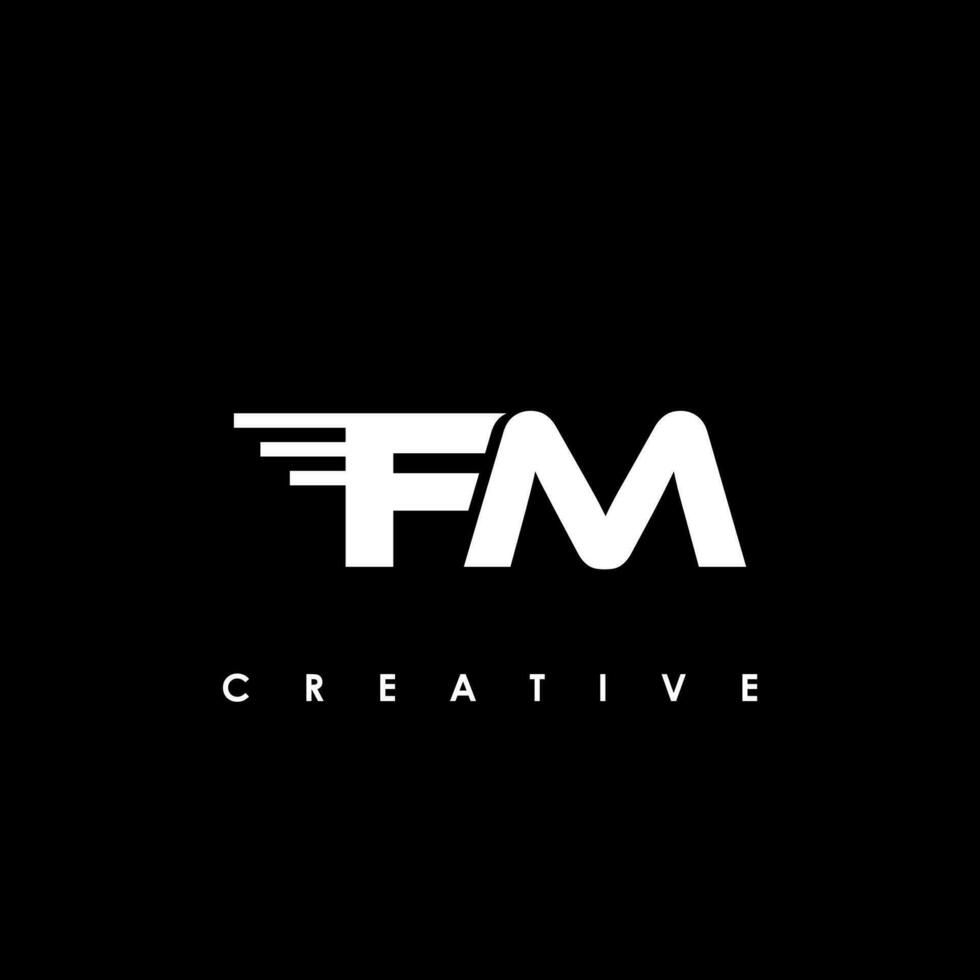 fm lettera iniziale logo design modello vettore illustrazione