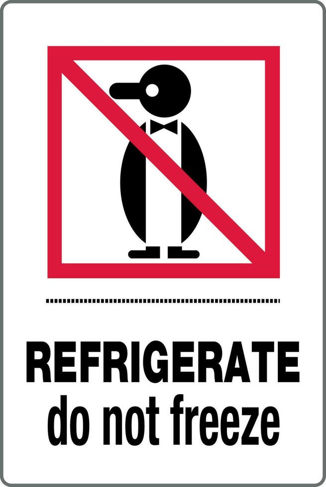 internazionale spedizione pittorico etichette pinguini icona simbolo refrigerare fare non congelare vettore