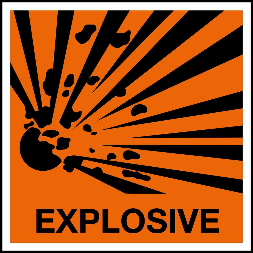 pericoloso sostanze identificazione Conservazione la zona marcatura etichetta avvertimento simbolo esplosivo vettore